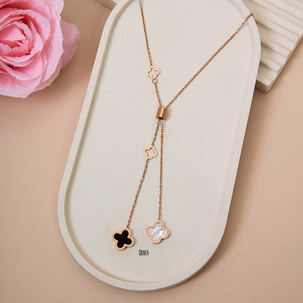 Amazon.com: Fiklon Clover Necklace For Women Girls Lucky 4 Four Leaf Clover  Heart Necklace 18K Gold Plated Simple Hypoallergenic Titanium Steel Pendant  Clover Jewelry Gift (A_CZ Clover Necklace) : Clothing, Shoes &
